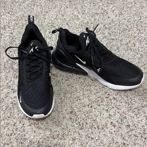 Black and White Nike 270s Athletic Sneakers